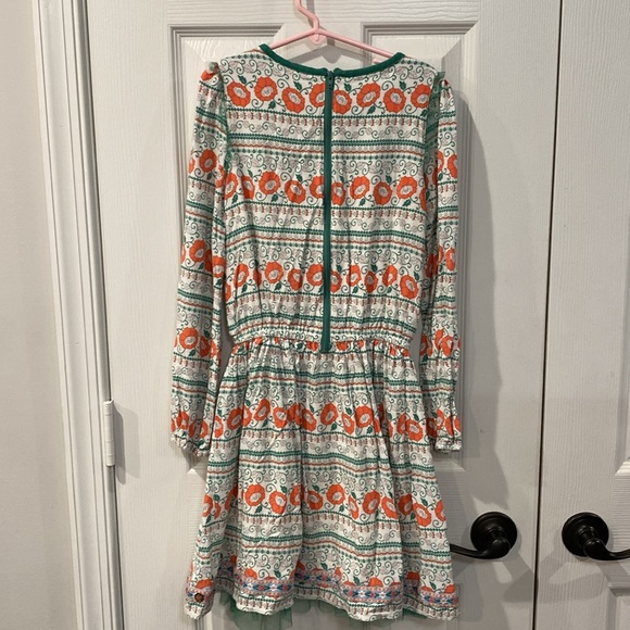 435 by Matilda Jane Spirited Song Orange & Green Folklorish Floral Dress Size 10 - Picture 5 of 5